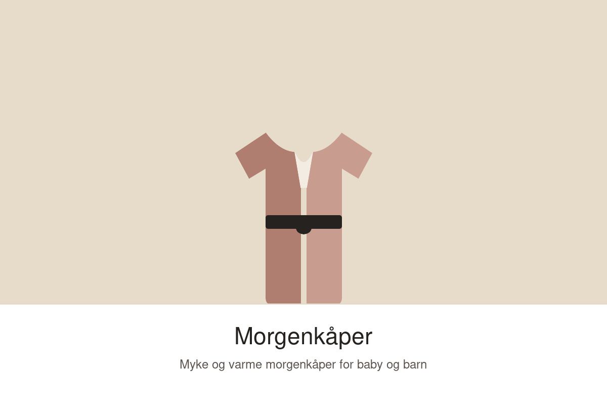 morgenkåper og badekåper til baby og barn